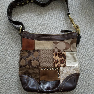 Multi-colored coach handbag